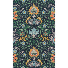 Casual Rectangle Area Rug, Navy, 3'9" X 5'9"