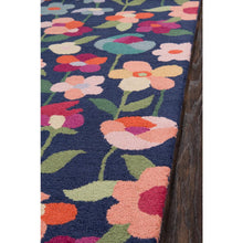 Casual Rectangle Area Rug, Navy, 3'9" X 5'9"