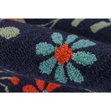 Casual Rectangle Area Rug, Navy, 3'9" X 5'9"