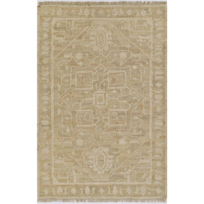 Traditional Rectangle Area Rug, Ivory, 5'3" X 7'6"