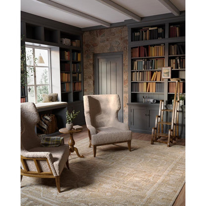 Traditional Rectangle Area Rug, Ivory, 5'3" X 7'6"