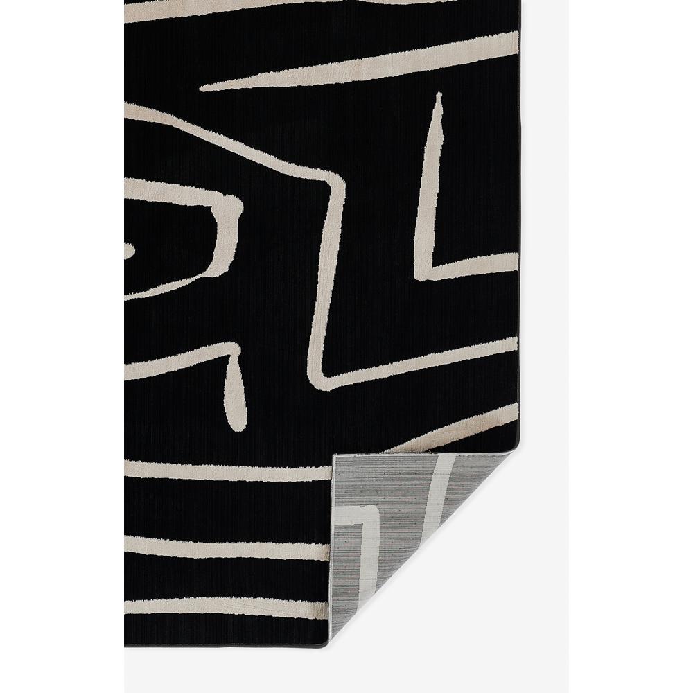 Contemporary Rectangle Area Rug, Black, 3'11" X 5'7"