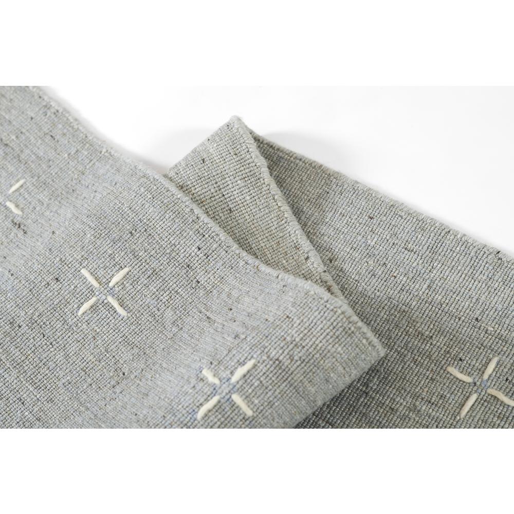 Contemporary Rectangle Area Rug, Light Blue, 5' X 8'
