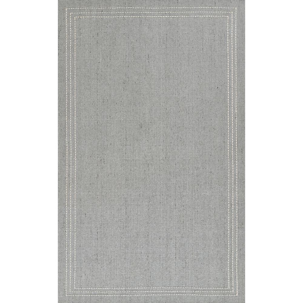 Contemporary Rectangle Area Rug, Light Blue, 5' X 8'