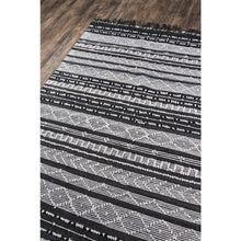 Contemporary Rectangle Area Rug, Black, 5' X 7'6"