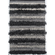 Contemporary Rectangle Area Rug, Black, 5' X 7'6"