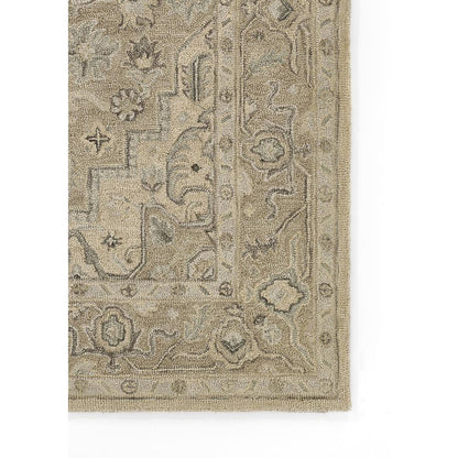 Traditional Rectangle Area Rug, Taupe, 5' X 8'