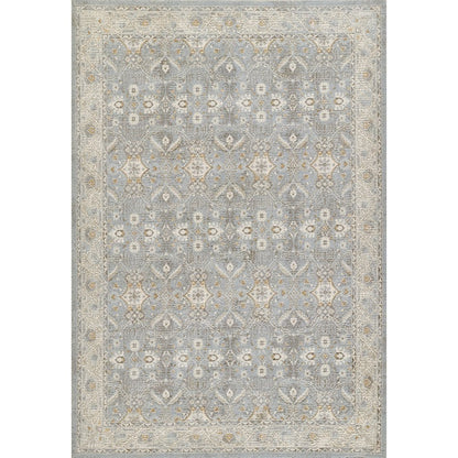 Traditional Rectangle Area Rug, Blue, 3'6" X 5'6"