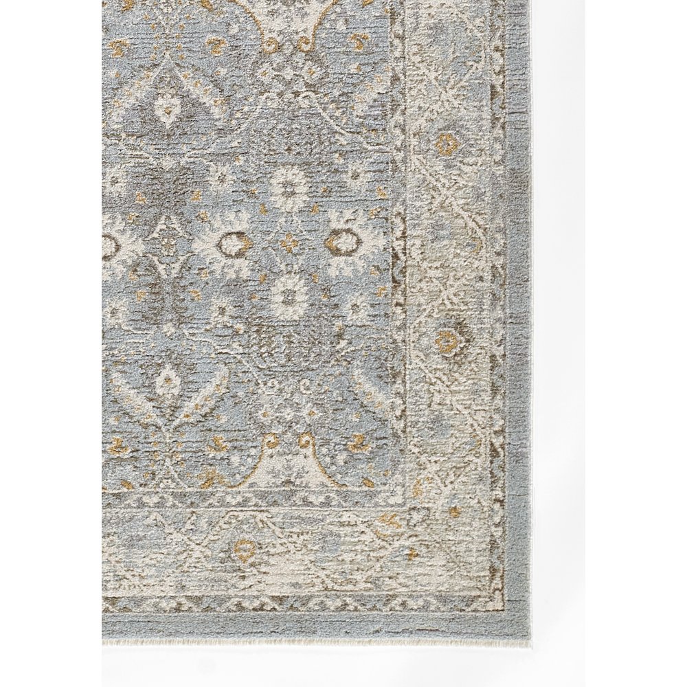 Traditional Rectangle Area Rug, Blue, 3'6" X 5'6"