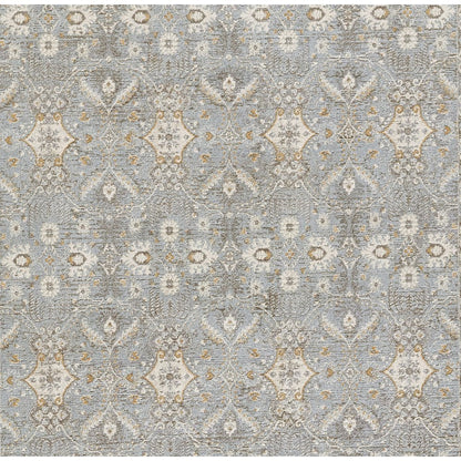 Traditional Rectangle Area Rug, Blue, 3'6" X 5'6"