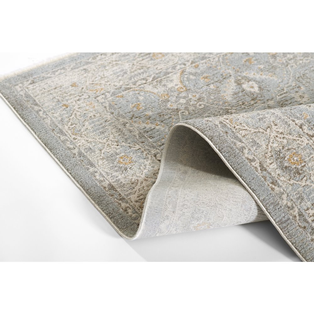 Traditional Rectangle Area Rug, Blue, 3'6" X 5'6"