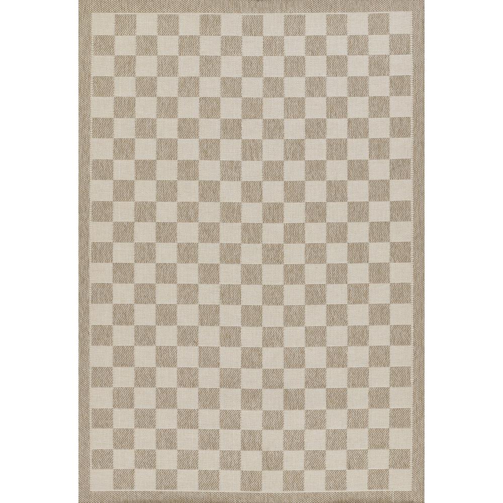Contemporary Rectangle Area Rug, Grey, 5'3" X 7'