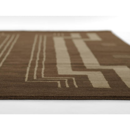 Contemporary Rectangle Area Rug, Brown, 3'6" X 5'6"