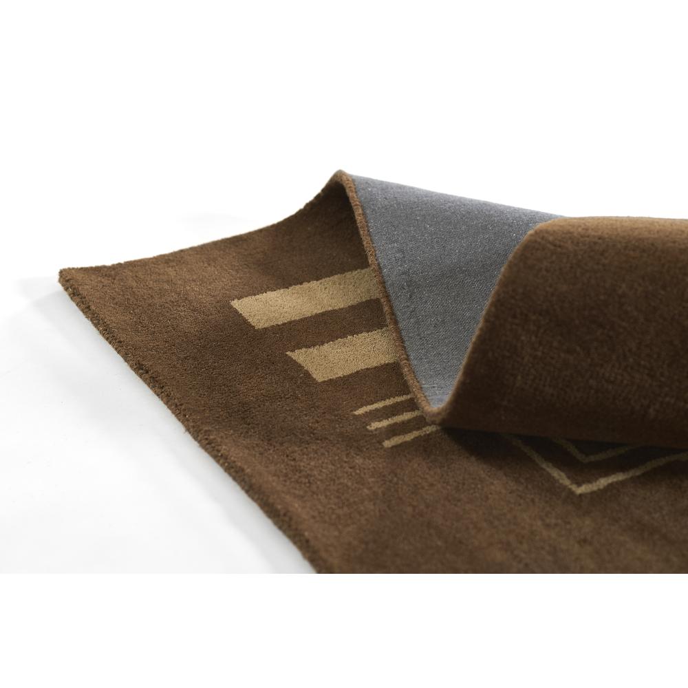 Contemporary Rectangle Area Rug, Brown, 3'6" X 5'6"
