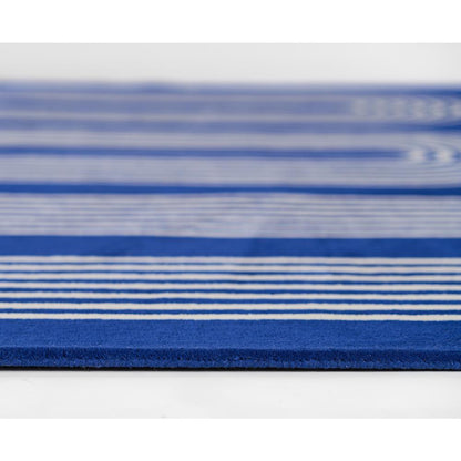 Contemporary Rectangle Area Rug, Cobalt, 3'6" X 5'6"