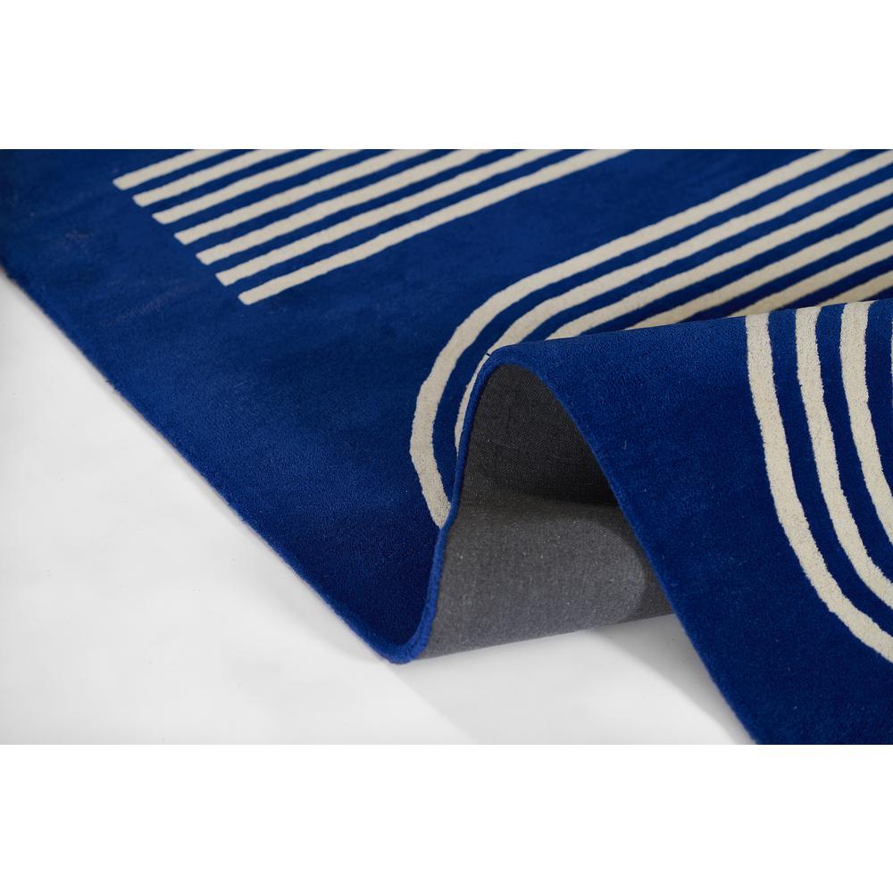 Contemporary Rectangle Area Rug, Cobalt, 3'6" X 5'6"