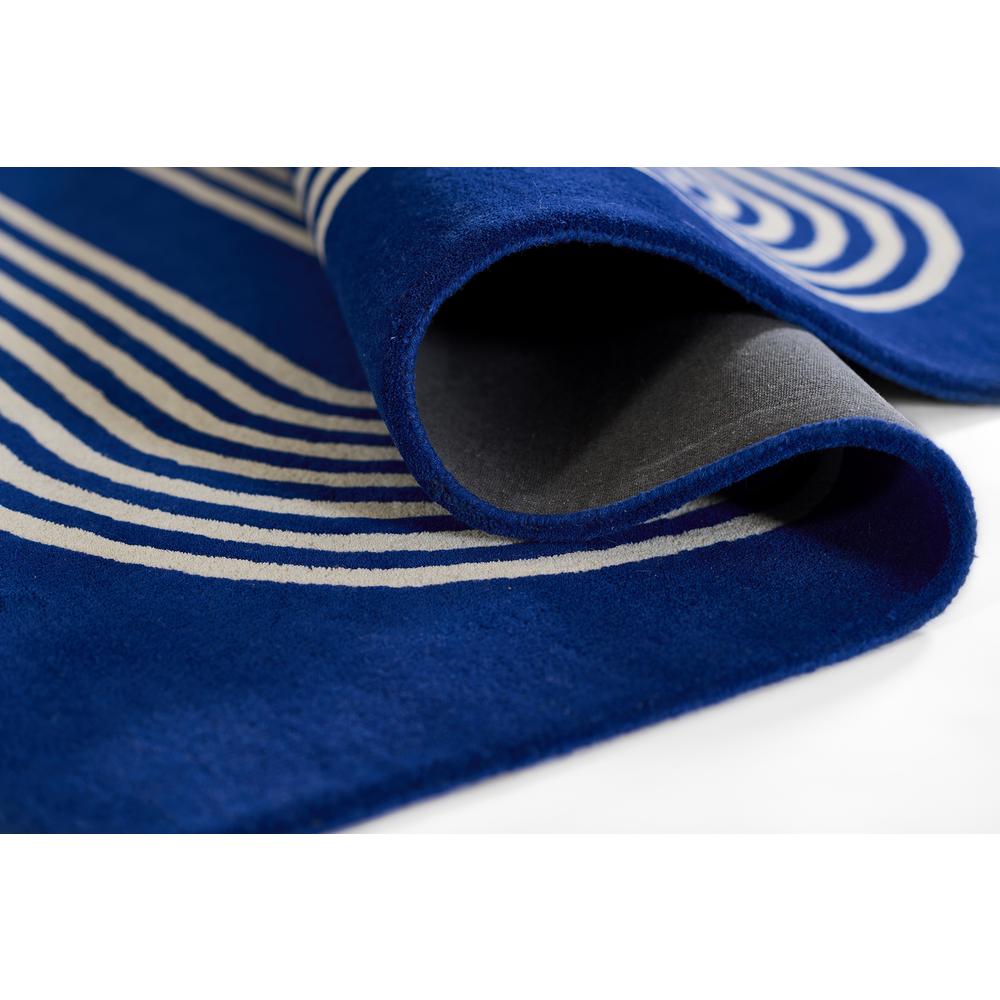 Contemporary Rectangle Area Rug, Cobalt, 3'6" X 5'6"
