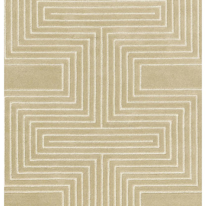 Contemporary Rectangle Area Rug, Beige, 3'6" X 5'6"