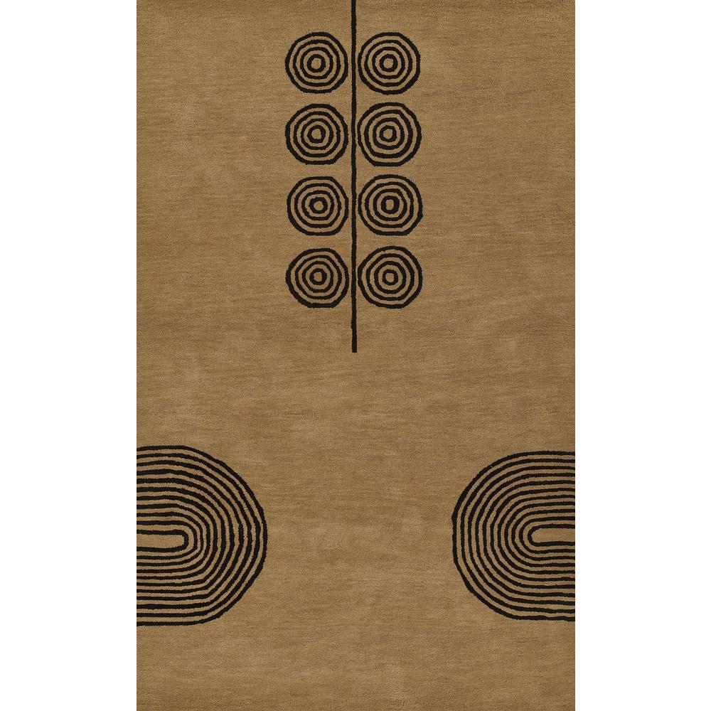 Contemporary Rectangle Area Rug, Beige, 3'6" X 5'6"
