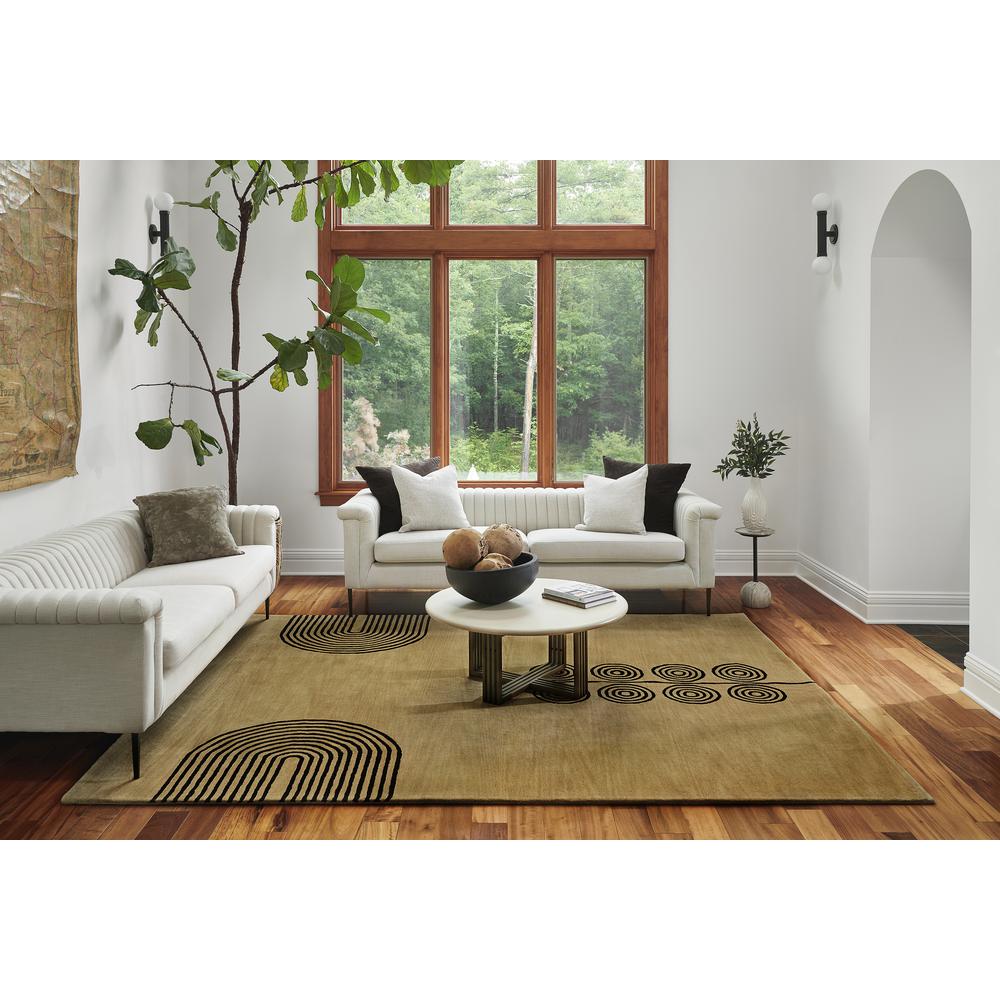 Contemporary Rectangle Area Rug, Beige, 3'6" X 5'6"