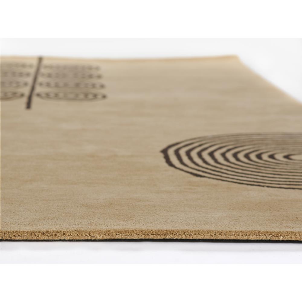 Contemporary Rectangle Area Rug, Beige, 3'6" X 5'6"