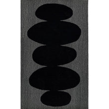 Contemporary Rectangle Area Rug, Black, 3'6" X 5'6"