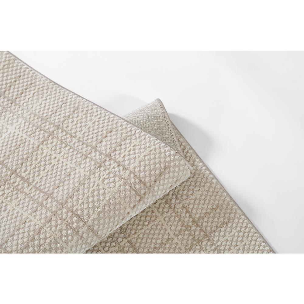 Contemporary Rectangle Area Rug, Beige, 5'3" X 7'6"