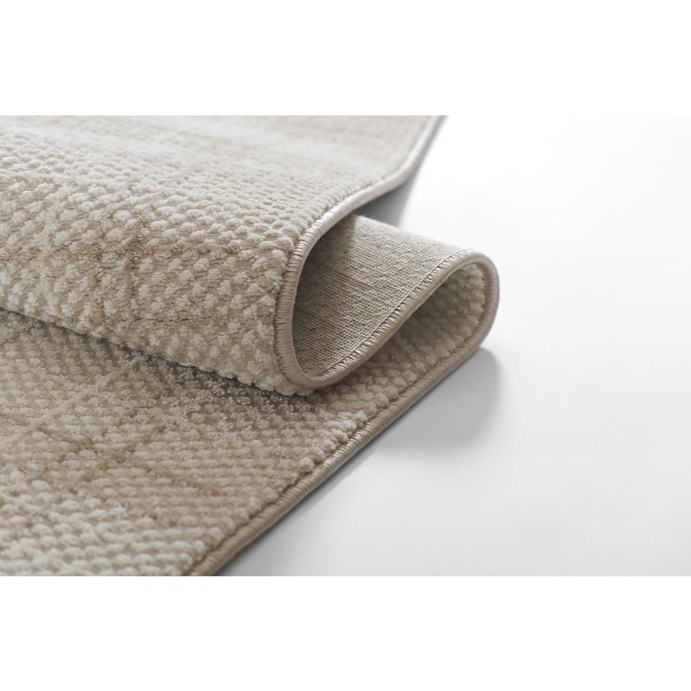Contemporary Rectangle Area Rug, Beige, 5'3" X 7'6"
