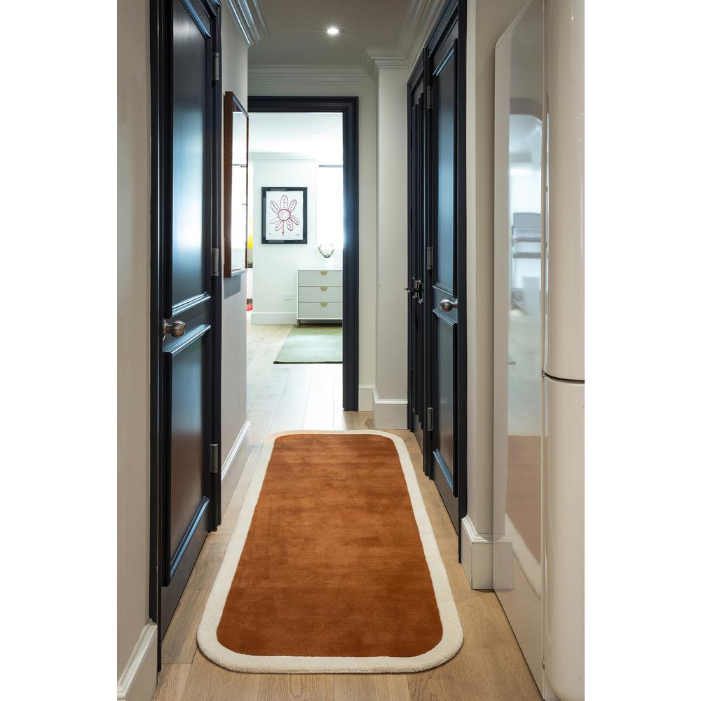 Contemporary Rectangle Area Rug, Copper, 3'6" X 5'6"