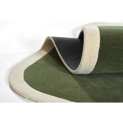 Contemporary Rectangle Area Rug, Green, 3'6" X 5'6"