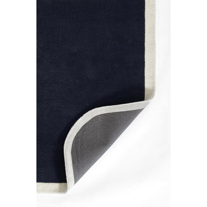 Contemporary Rectangle Area Rug, Navy, 3'6" X 5'6"