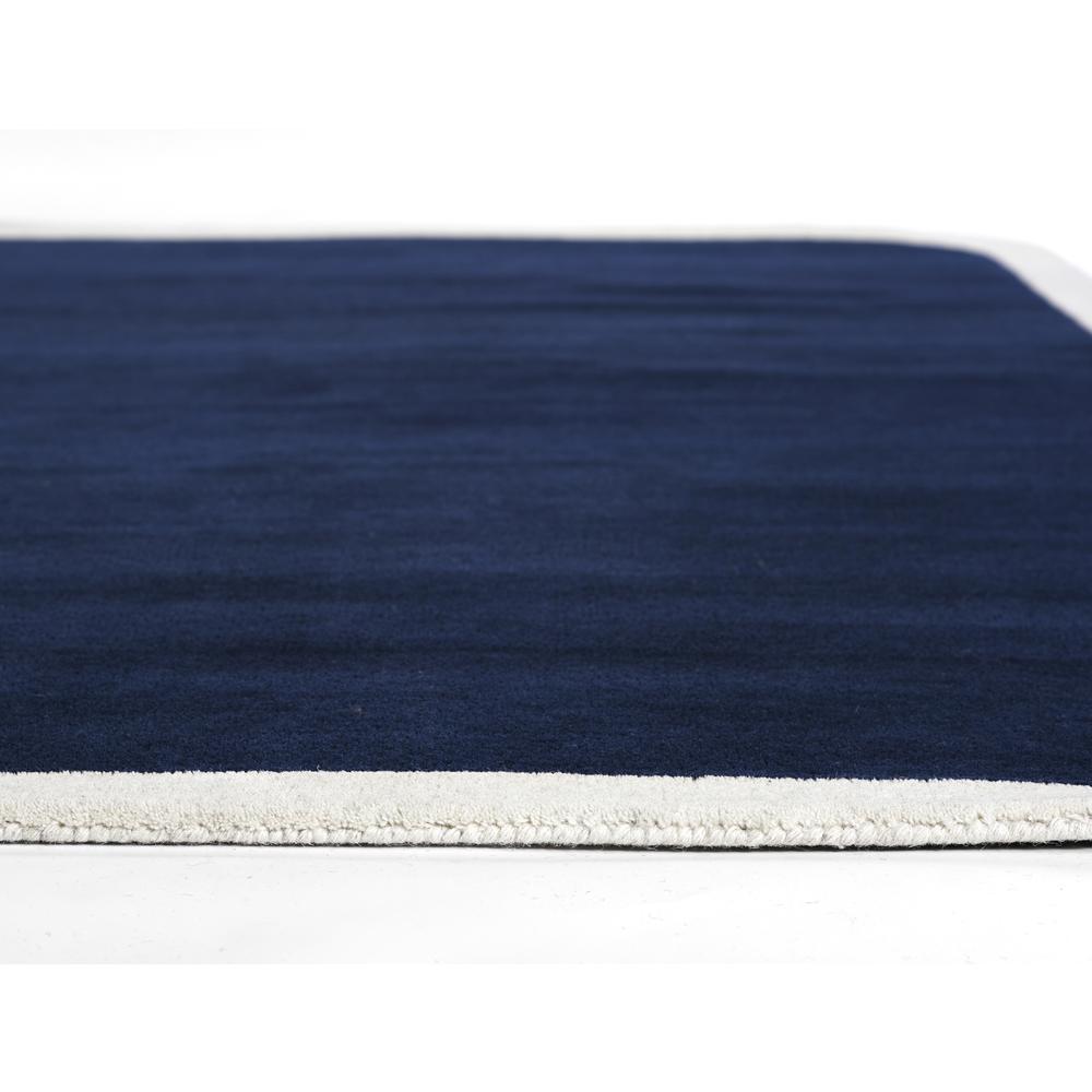 Contemporary Rectangle Area Rug, Navy, 3'6" X 5'6"