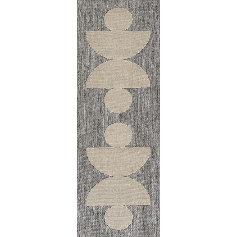 Contemporary Rectangle Area Rug, Grey, 5'3" X 7'6"