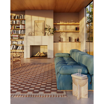 Contemporary Runner Area Rug, Brown, 2'6" X 8' Runner