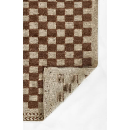 Contemporary Runner Area Rug, Brown, 2'6" X 8' Runner