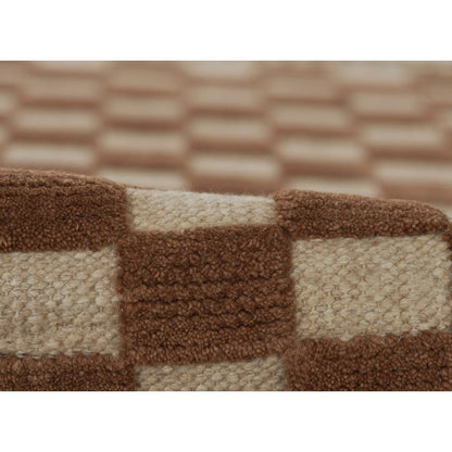 Contemporary Runner Area Rug, Brown, 2'6" X 8' Runner