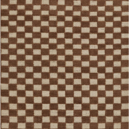 Contemporary Runner Area Rug, Brown, 2'6" X 8' Runner
