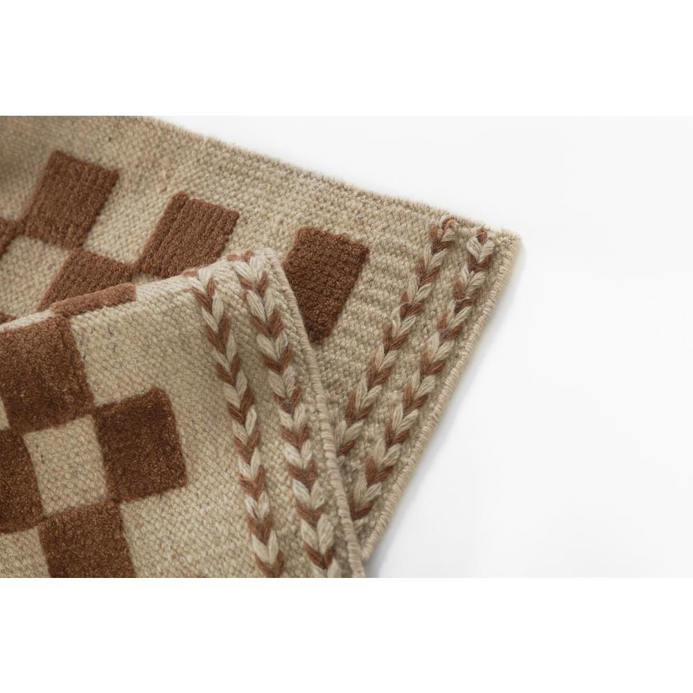 Contemporary Runner Area Rug, Brown, 2'6" X 8' Runner
