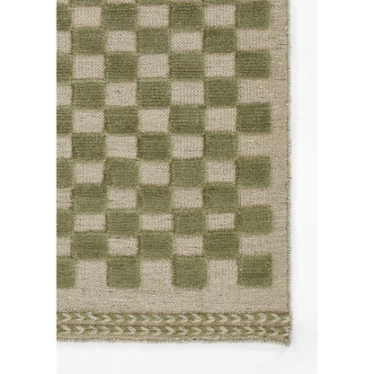 Contemporary Runner Area Rug, Green, 2'6" X 8' Runner