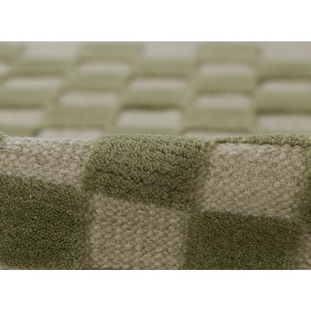 Contemporary Runner Area Rug, Green, 2'6" X 8' Runner