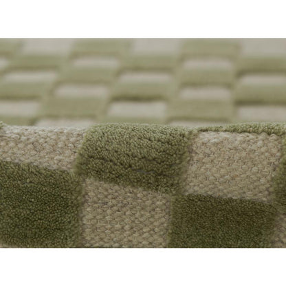 Contemporary Runner Area Rug, Green, 2'6" X 8' Runner
