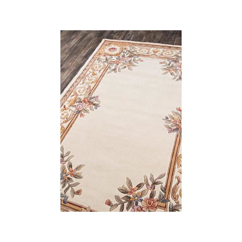 Transitional Runner Area Rug, Ivory, 2'3" X 8' Runner