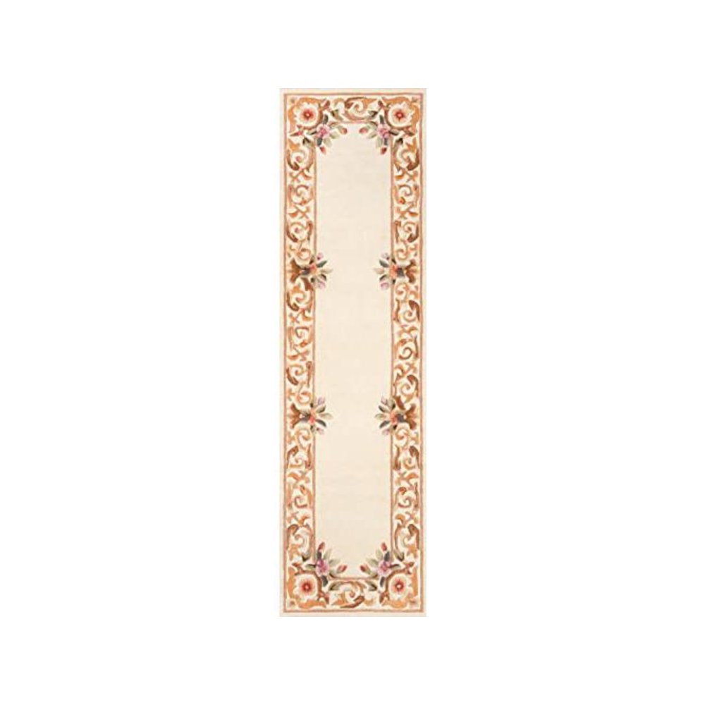 Transitional Runner Area Rug, Ivory, 2'3" X 8' Runner