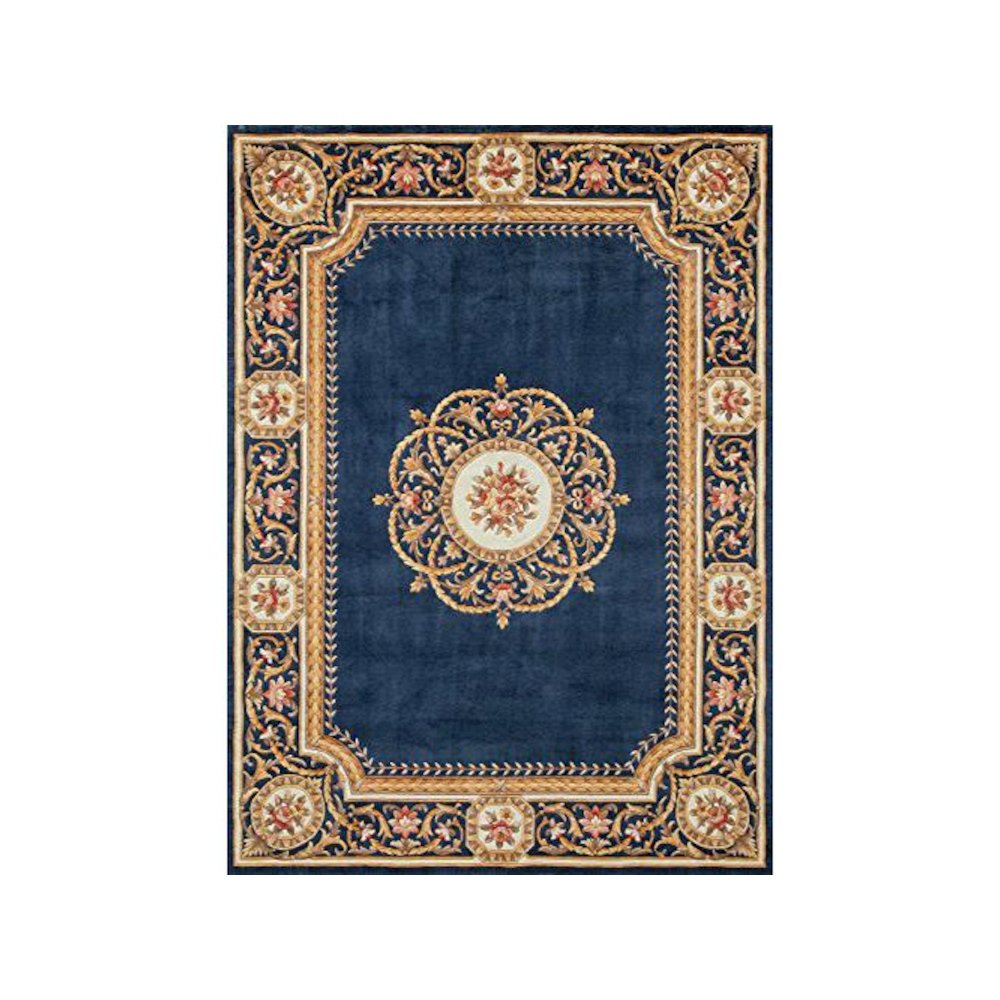 Transitional Rectangle Area Rug, Blue, 2' X 3'