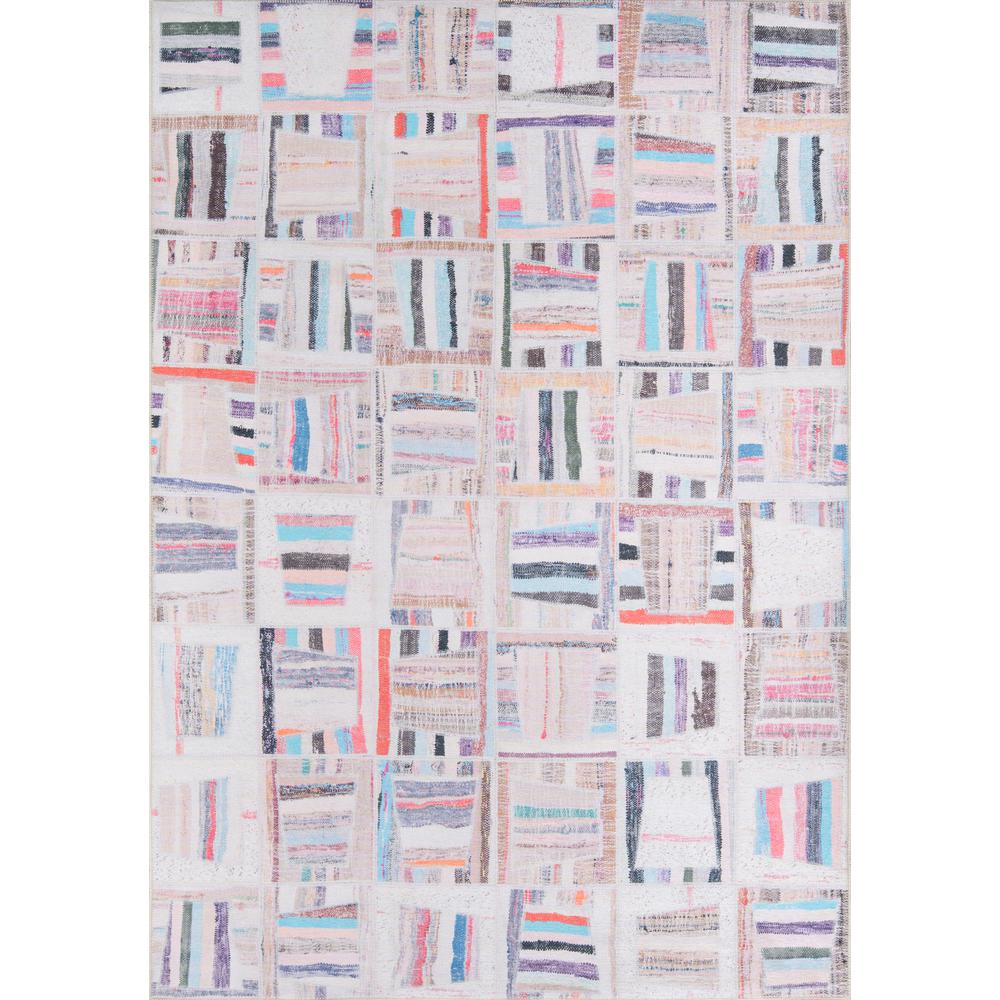 Contemporary Rectangle Area Rug, Multi, 5' X 7'6"