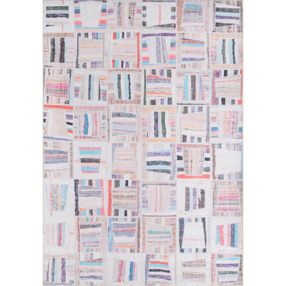 Contemporary Rectangle Area Rug, Multi, 5' X 7'6"