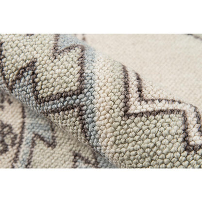 Traditional Rectangle Area Rug, Light Blue, 5'3" X 7'6"