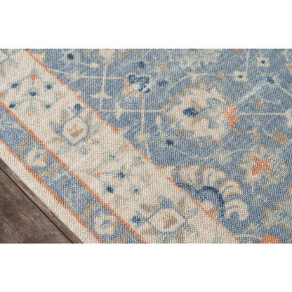 Traditional Rectangle Area Rug, Blue, 5'3" X 7'6"