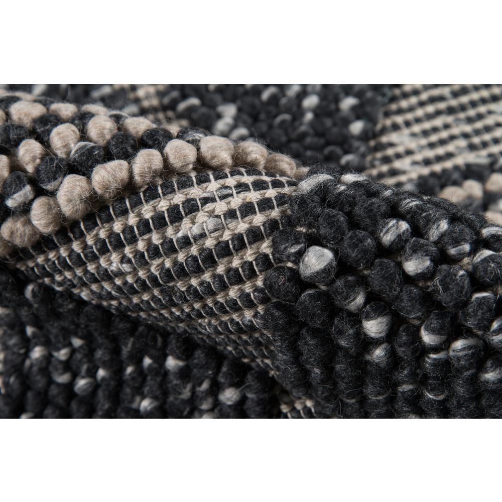 Contemporary Rectangle Area Rug, Charcoal, 5' X 7'