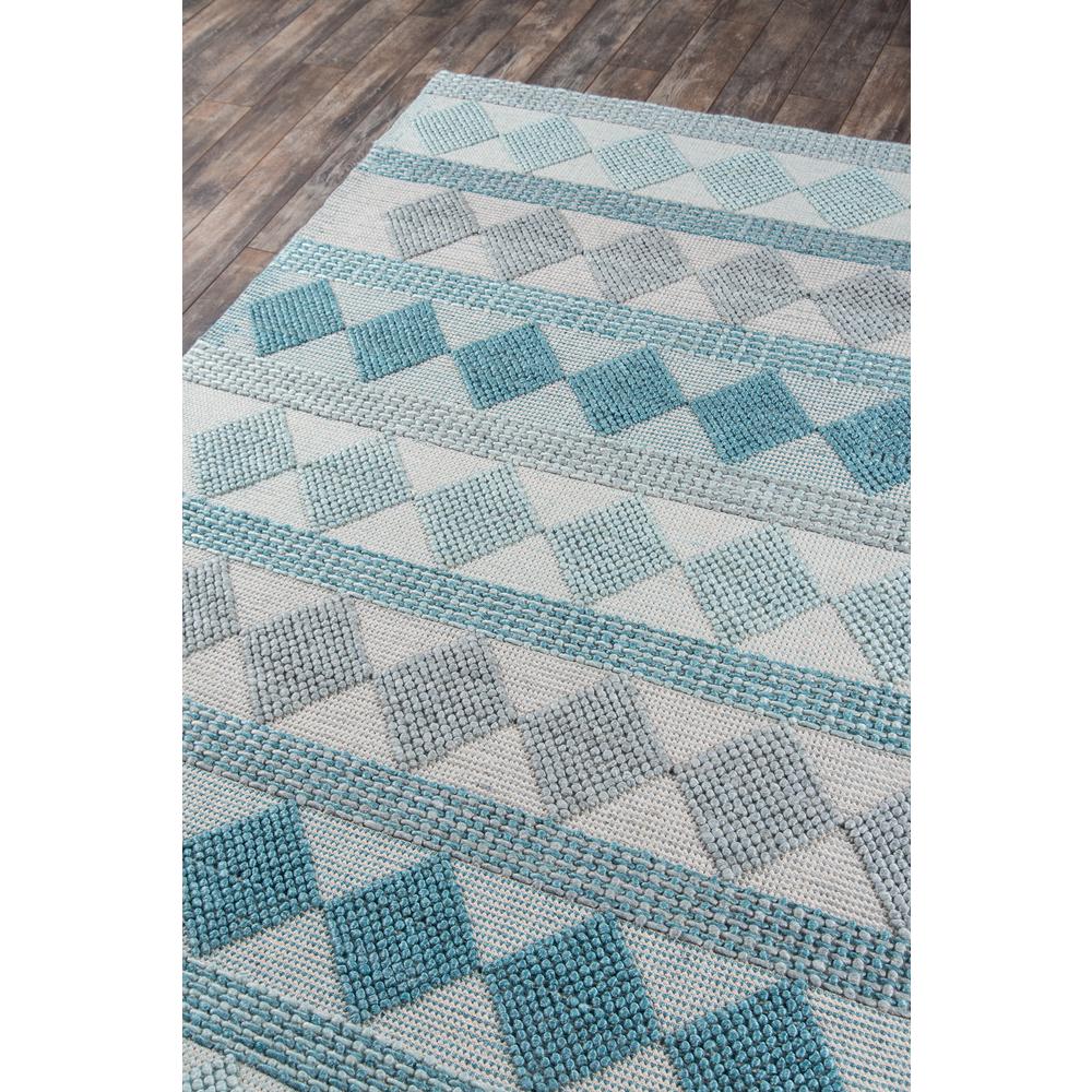 Contemporary Rectangle Area Rug, Blue, 5' X 7'